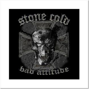 Stone cold skull bad attitude Posters and Art